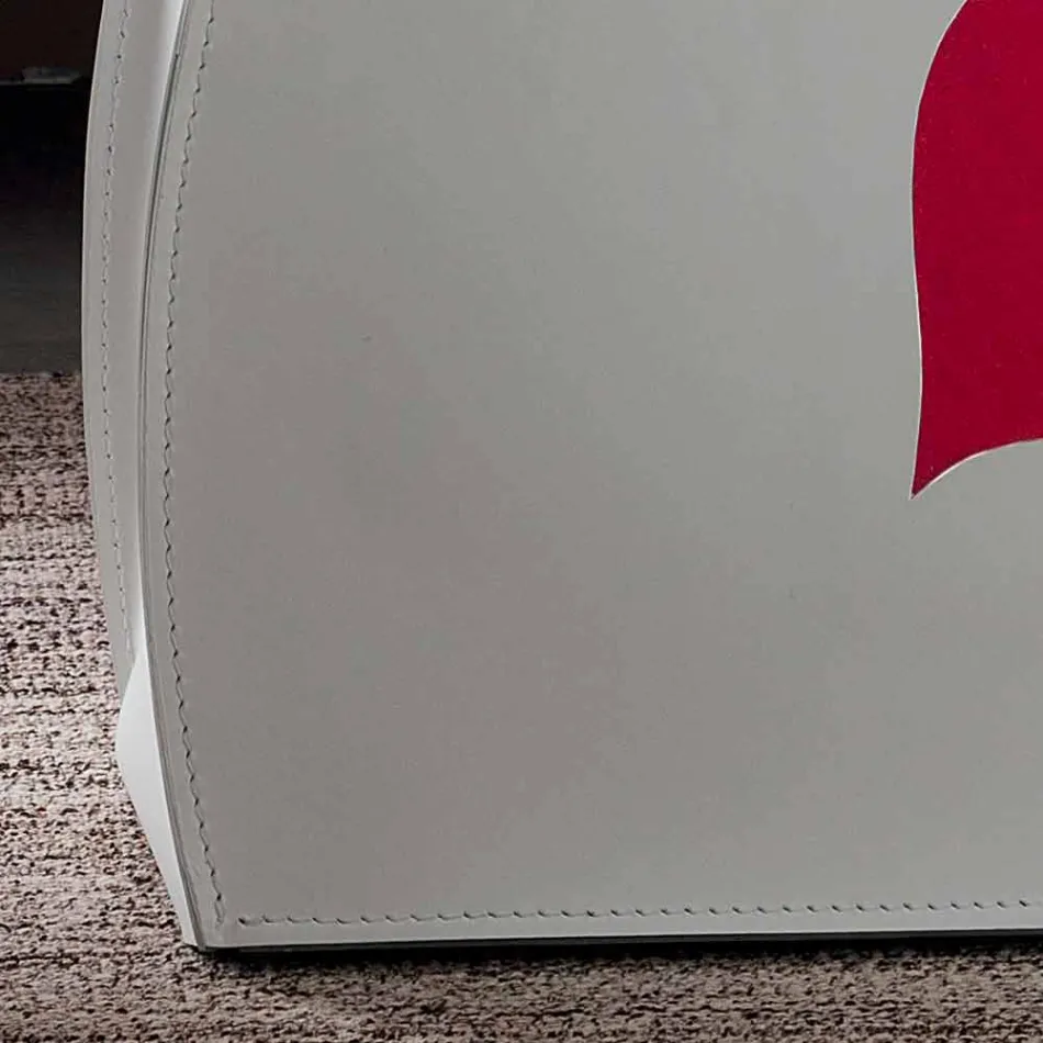 Revistero de diseño en cuero con diseño moderno de Beatrice. Viadurini