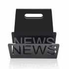 Revistero de diseño de plexiglás negro o transparente hecho en Italia - Omar Viadurini