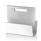 Revistero para sala de estar en cristal acrílico coloreado Made in Italy - Osafo Viadurini