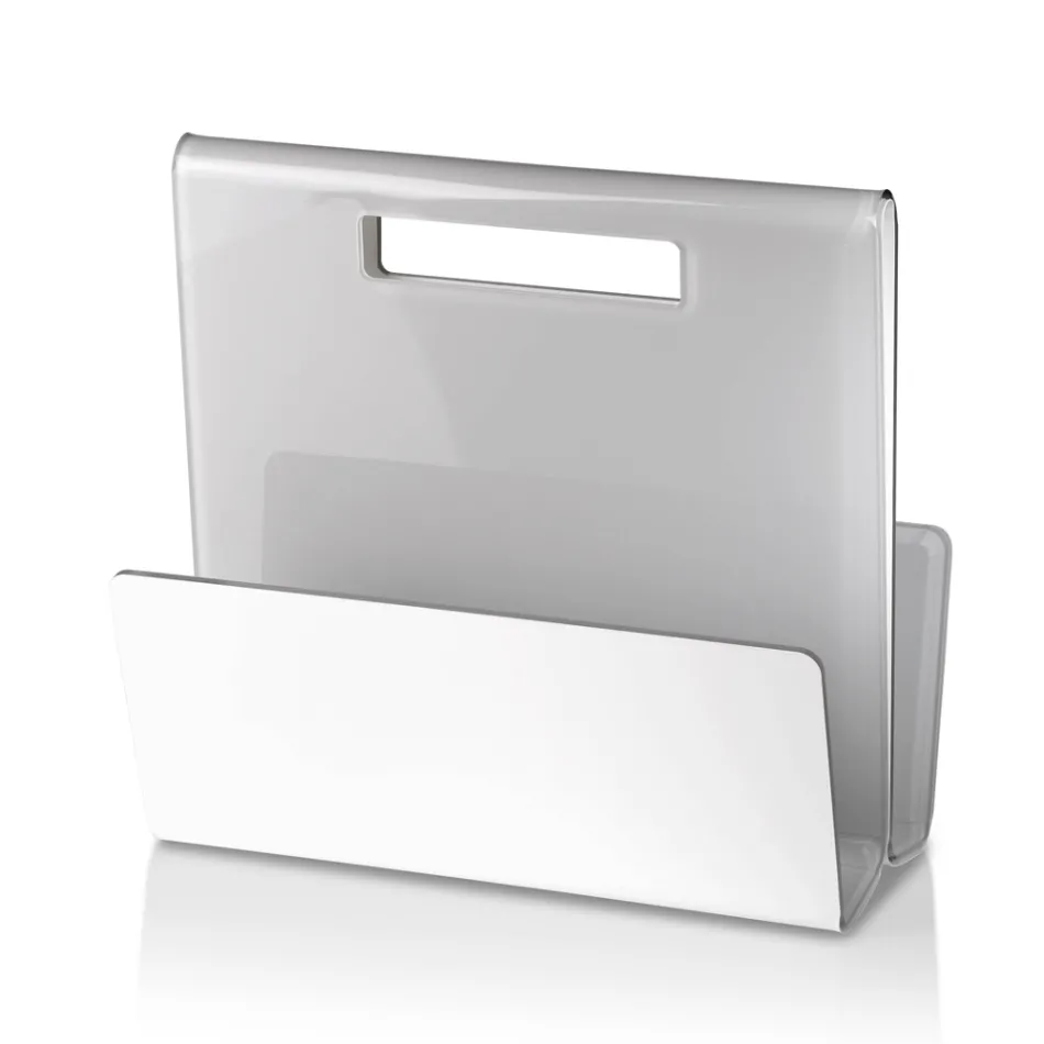 Revistero para sala de estar en cristal acrílico coloreado Made in Italy - Osafo Viadurini