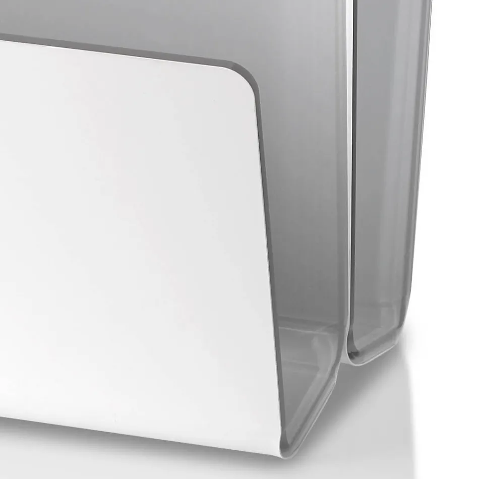 Revistero para sala de estar en cristal acrílico coloreado Made in Italy - Osafo Viadurini