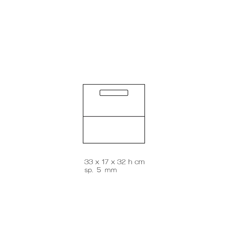 Revistero para sala de estar en cristal acrílico coloreado Made in Italy - Osafo Viadurini