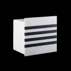 Portarrollos de baño en Corian blanco o con inserciones negras Diseño italiano - Elono Viadurini