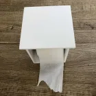 Portarrollos de baño en Corian blanco o con inserciones negras Diseño italiano - Elono Viadurini