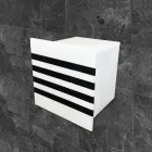 Portarrollos de baño en Corian blanco o con inserciones negras Diseño italiano - Elono Viadurini