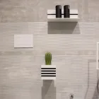 Portarrollos de baño en Corian blanco o con inserciones negras Diseño italiano - Elono Viadurini