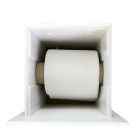 Portarrollos de baño en Corian blanco o con inserciones negras Diseño italiano - Elono Viadurini