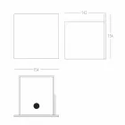 Portarrollos de baño en Corian blanco o con inserciones negras Diseño italiano - Elono Viadurini