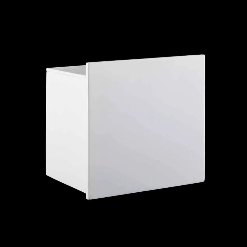 Portarrollos de baño en Corian blanco o con inserciones negras Diseño italiano - Elono Viadurini