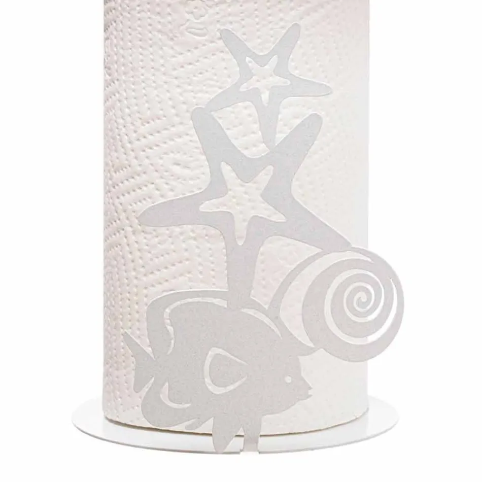 Portarrollos Marina Fantasy Kitchen en hierro hecho a mano en Italia - Maste Viadurini