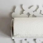 Portarrollos de pared en hierro blanco o beige hecho en Italia - Leiden Viadurini