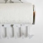 Portarrollos de pared en hierro blanco o beige hecho en Italia - Leiden Viadurini