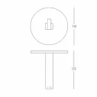 Portapapeles y alfiler en Corian blanco o con inserto negro, baño de diseño - Elono Viadurini