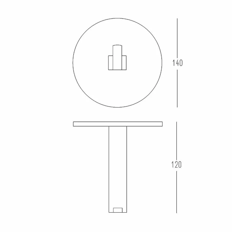 Portapapeles y alfiler en Corian blanco o con inserto negro, baño de diseño - Elono Viadurini