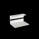 Portacepillos de dientes en Corian blanco o negro, Accesorio de baño de diseño - Elono Viadurini