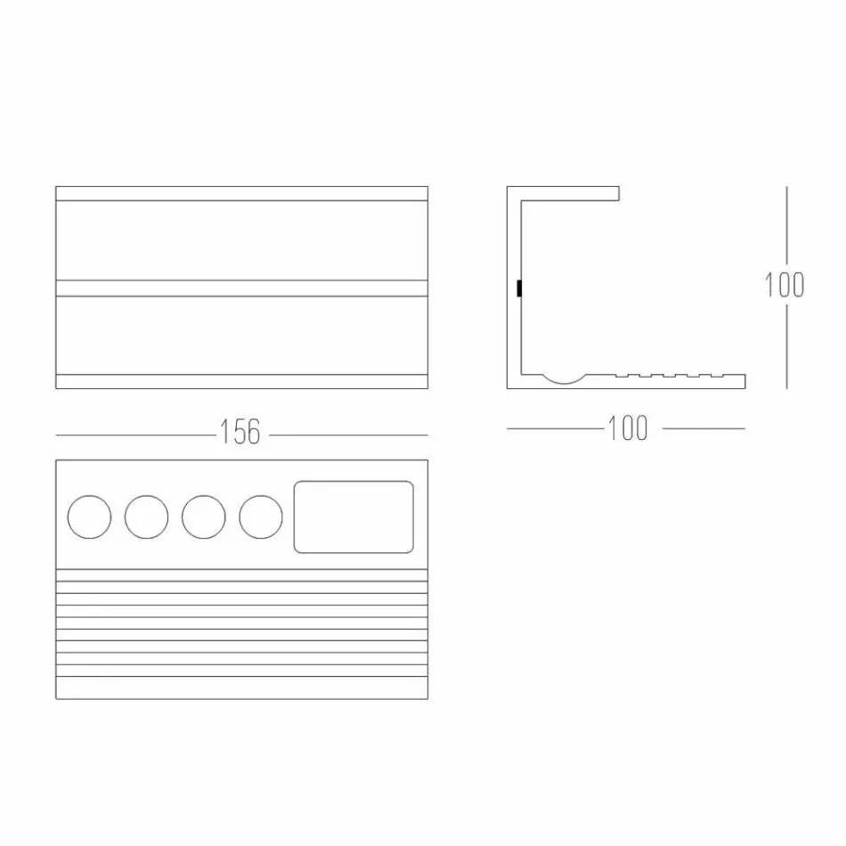 Portacepillos de dientes en Corian blanco o negro, Accesorio de baño de diseño - Elono Viadurini