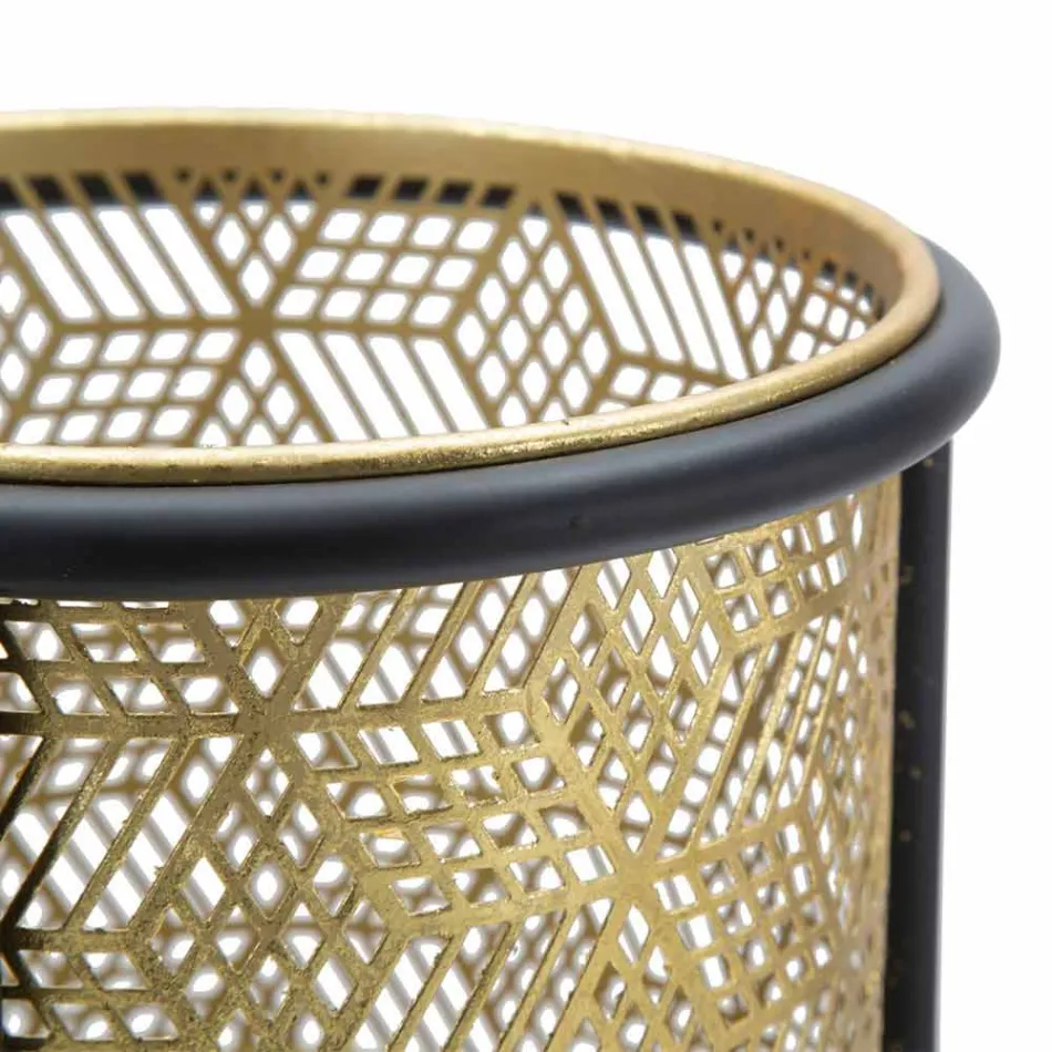 Soporte para macetas de hierro doble redondo de diseño moderno - Addie Viadurini