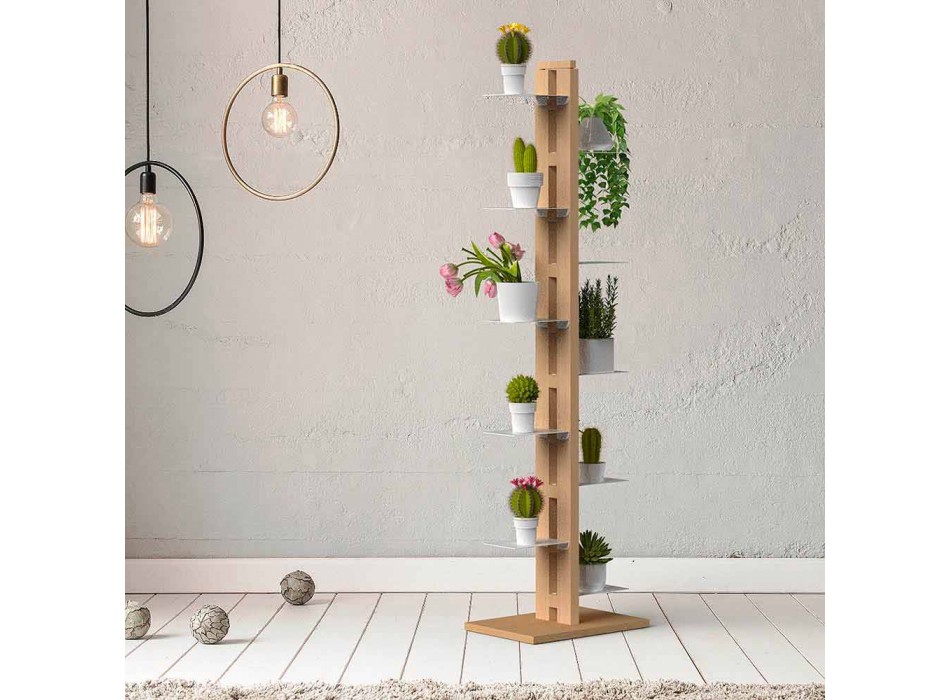 Macetero moderno de columna vertical Zia Flora hecho en Italia Viadurini