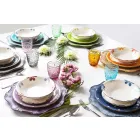 Cubiertos de diseño para servir en acero satinado 24 piezas completas - Fayette Viadurini