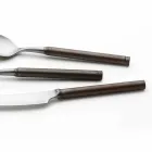 Cubiertos de acero satinado de 24 piezas de diseño italiano artesanal - Damerino Viadurini