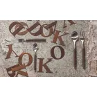 Cubiertos de acero satinado de 24 piezas de diseño italiano artesanal - Damerino Viadurini