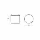 Puf para exterior, en polietileno y tela o cuero - Mara Slide Viadurini