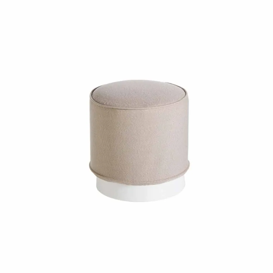 Puf para exterior, en polietileno y tela o cuero - Mara Slide Viadurini