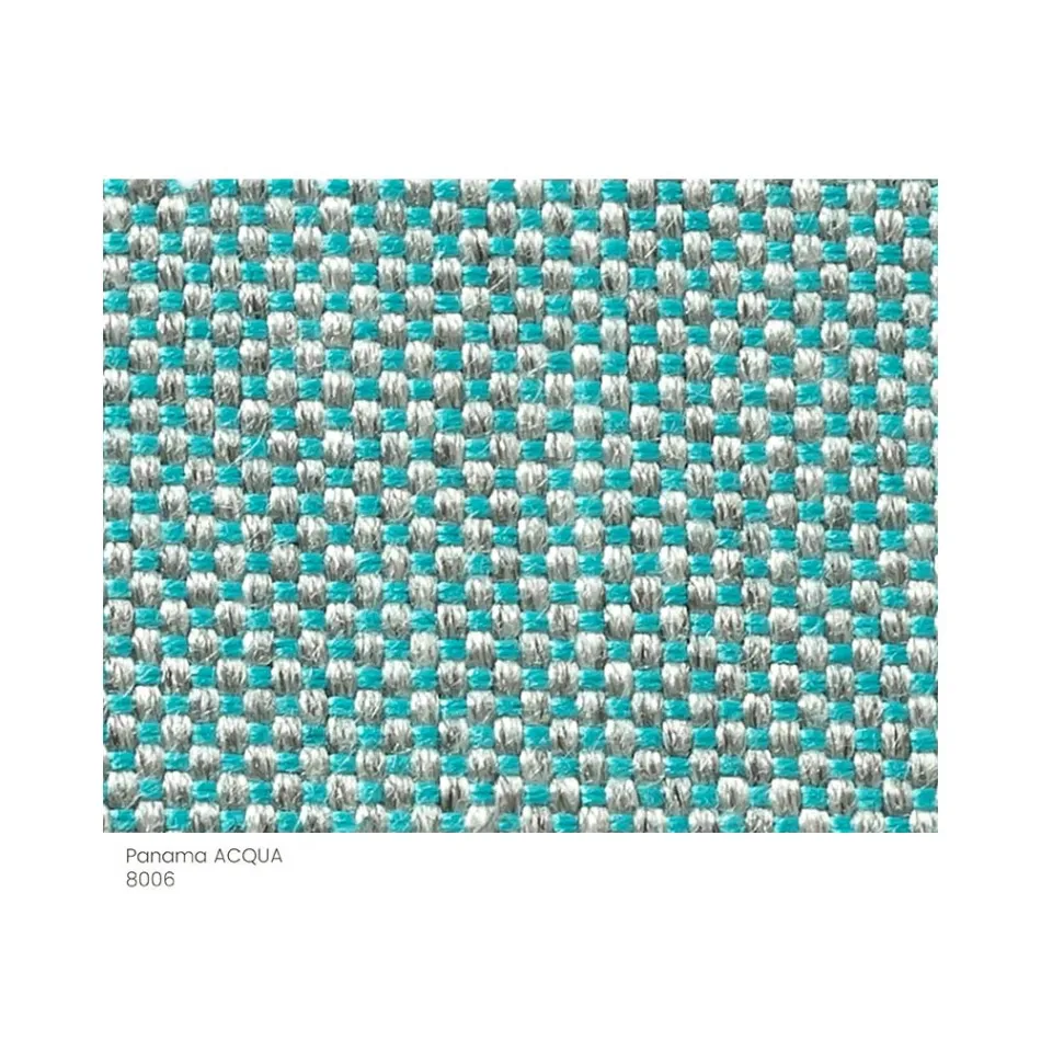 Puf de jardín de tela con pies de metal Made in Italy - Butter Viadurini