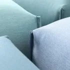 Puf de jardín de tela con pies de metal Made in Italy - Butter Viadurini