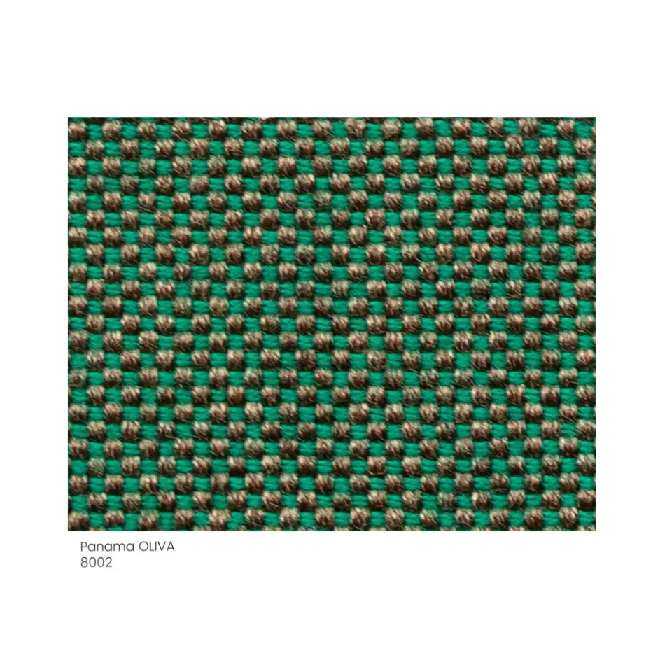 Puf de jardín de tela con pies de metal Made in Italy - Butter Viadurini