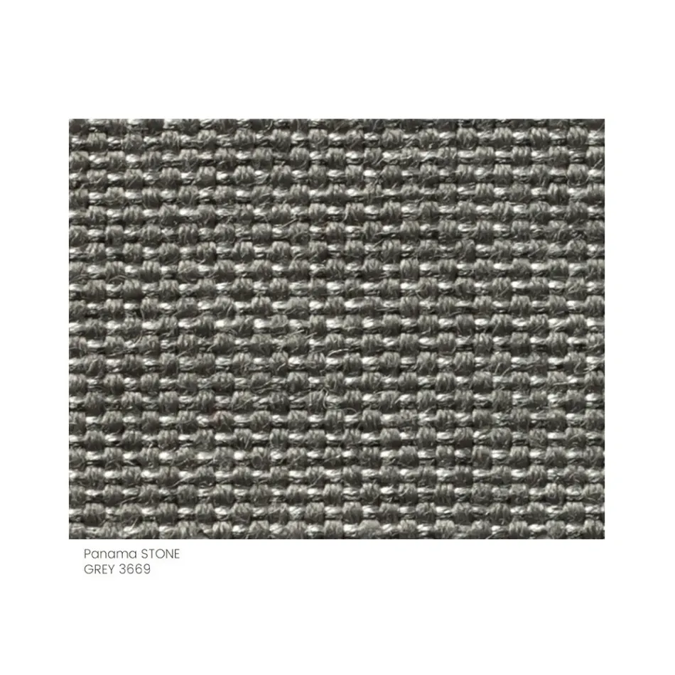 Puf de jardín de tela con pies de metal Made in Italy - Butter Viadurini