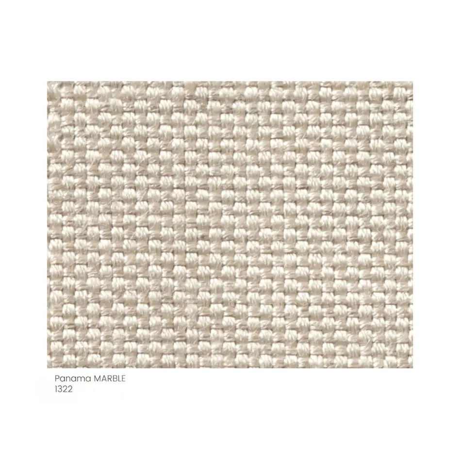 Puf de jardín de tela con pies de metal Made in Italy - Butter Viadurini