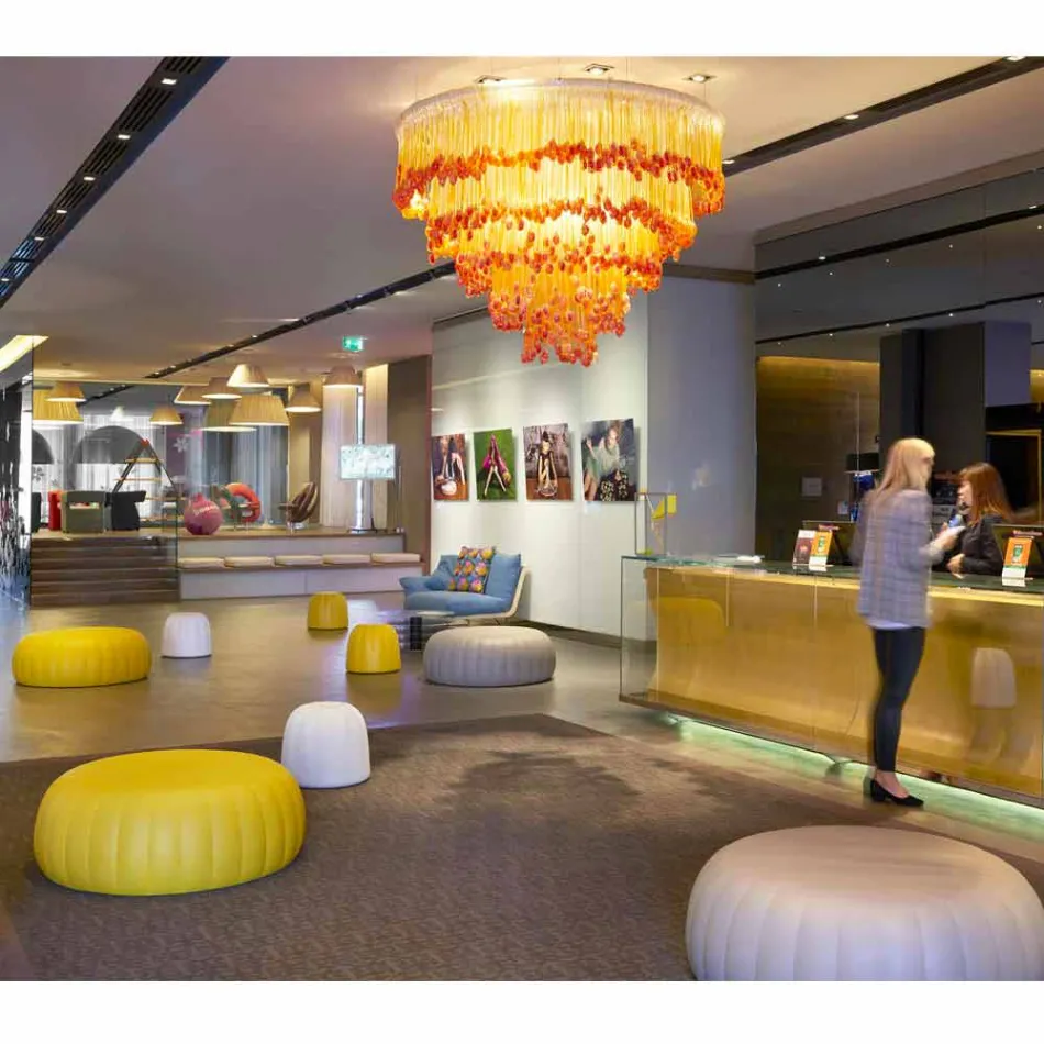 Puf color suave Slide Gelee en poliuretano hecho en Italia Viadurini