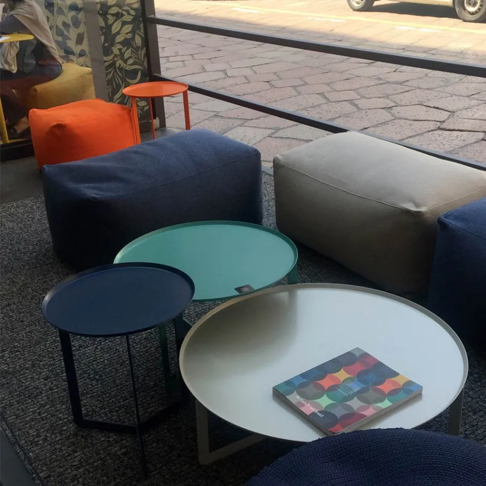 Puf otomano rectangular suave para interior y exterior en tela - Naemi Viadurini