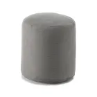 Puf redondo suave para salón interior o exterior en tela de colores - Naemi Viadurini