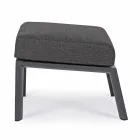 Reposapiés para puf en tela desenfundable y aluminio pintado - Nathy Viadurini