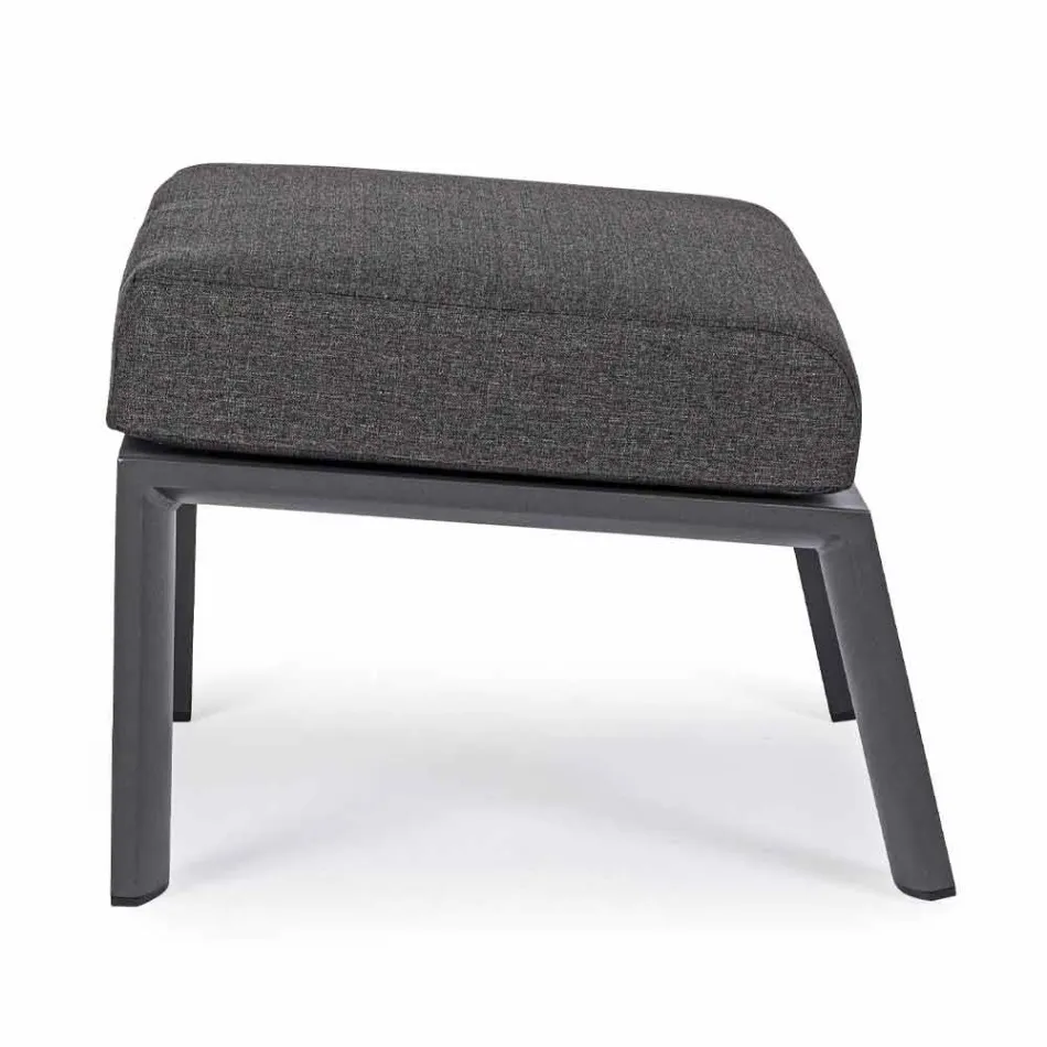 Reposapiés para puf en tela desenfundable y aluminio pintado - Nathy Viadurini