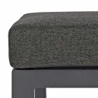 Reposapiés para puf en tela desenfundable y aluminio pintado - Nathy Viadurini