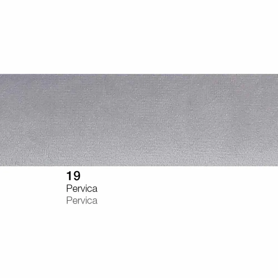 Puf con reposapiés redondo tapizado en tela Made in Italy - Gigno Viadurini