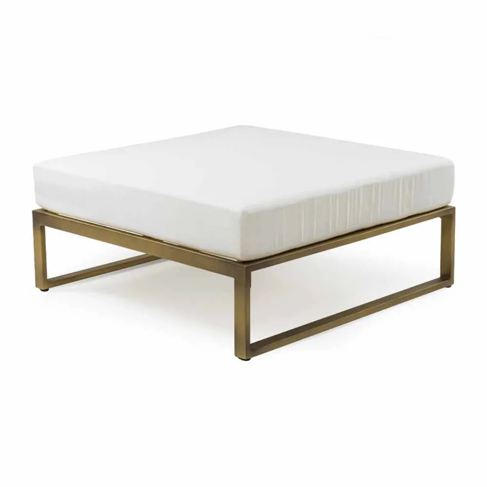 Puf Cuadrado para Exterior Aluminio 3 Acabados Luxury Design - Julie Viadurini