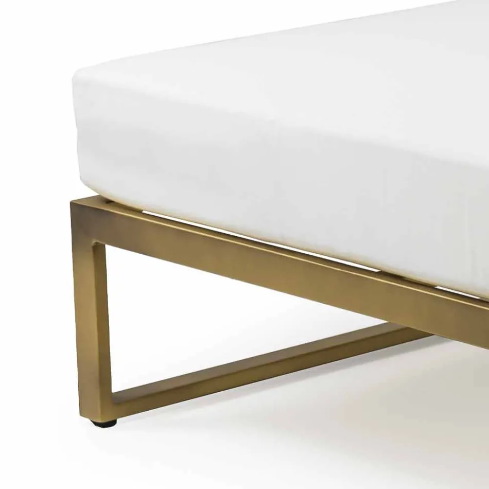 Puf Cuadrado para Exterior Aluminio 3 Acabados Luxury Design - Julie Viadurini