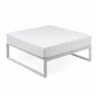 Puf Cuadrado para Exterior Aluminio 3 Acabados Luxury Design - Julie Viadurini
