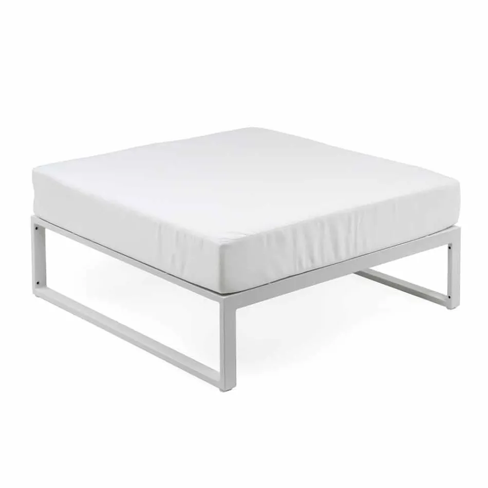 Puf Cuadrado para Exterior Aluminio 3 Acabados Luxury Design - Julie Viadurini