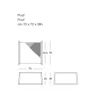 Mesa de centro tipo puf para jardín de diseño en metal coloreado Made in Italy - Karol Viadurini