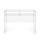 Escritorio práctico independiente de plexiglás transparente fabricado en Italia - Ghea Viadurini