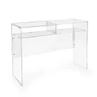 Escritorio práctico independiente de plexiglás transparente fabricado en Italia - Ghea Viadurini