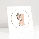 Cuadro pequeño que representa el Cáliz de la Comunión Grabado con Láser Made in Italy - Philippe Viadurini