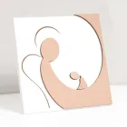 Cuadro pequeño que representa el Ángel de la Madre grabado con láser Made in Italy - Augustina Viadurini