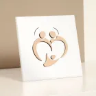 Cuadro Sagrada Familia con Grabado Láser Made in Italy - Zuleika Viadurini