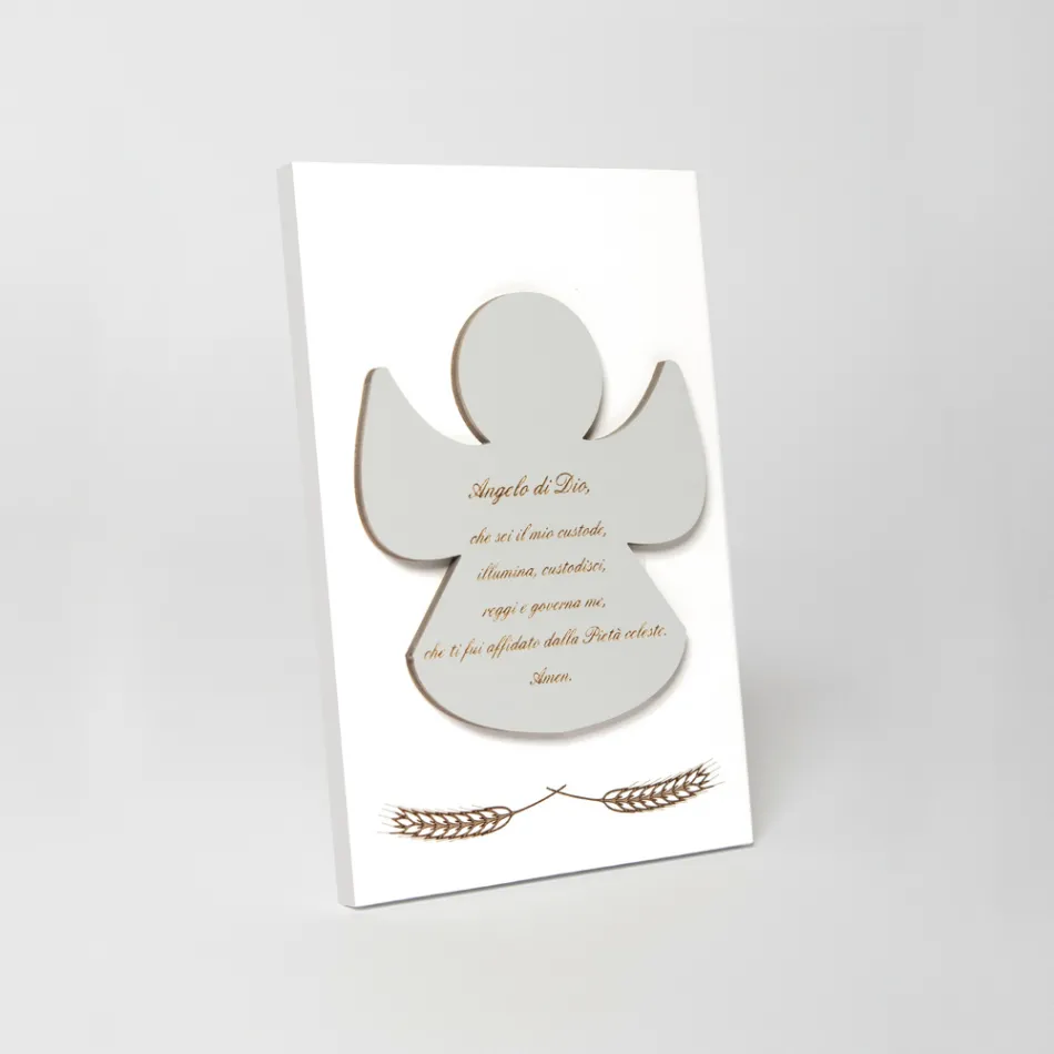 Imagen grabada con láser de un ángel bendito Made in Italy - Alain Viadurini